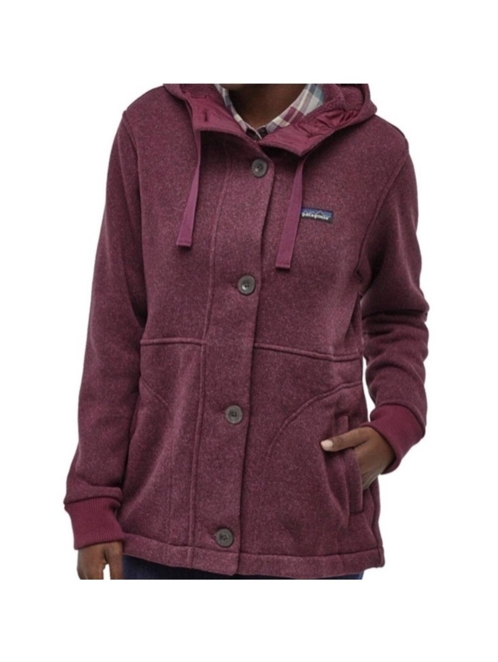 Patagonia Better Sweater Coat Hooded in Light Balsamic Purple Women’s Medium - Picture 13 of 14
